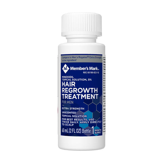 Member's Mark Minoxidil 5% Solution - Hair Regrowth Treatment for Men, 2 fl. oz. - 1 Month Supply