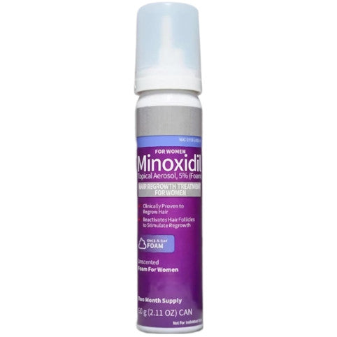 Kirkland Signature Hair Regrowth Treatment 5% Minoxidil Foam for Women, 2.11 fl. oz, 1-pack - 2 Month Supply