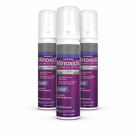 Kirkland  Hair Regrowth Treatment 5% Minoxidil Foam for Women, 2.11 fl. oz, 3-pack - 6 Month Supply EXP APR 2027