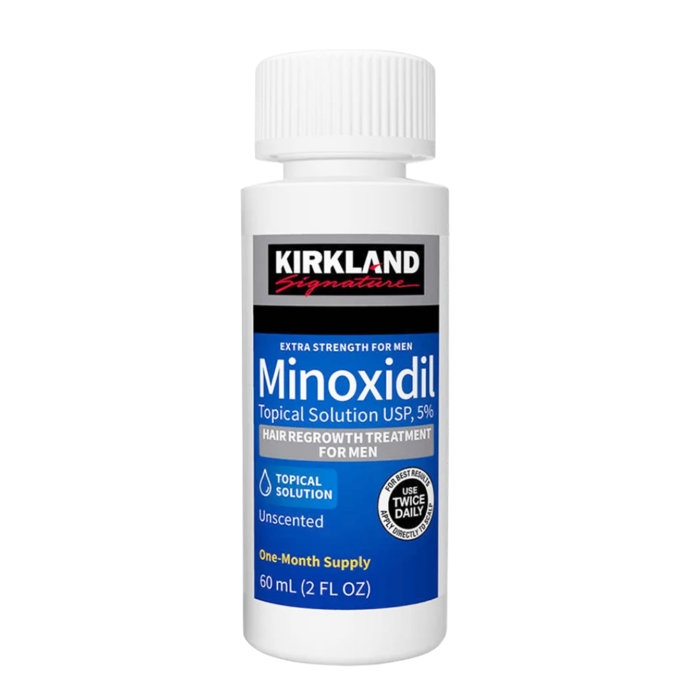 Kirkland Signature Hair Regrowth Treatment Extra Strength for Men, 5% Minoxidil Topical Solution, 2 fl. oz - 1 Month